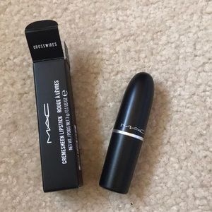 Mac lipstick in “cross wires”